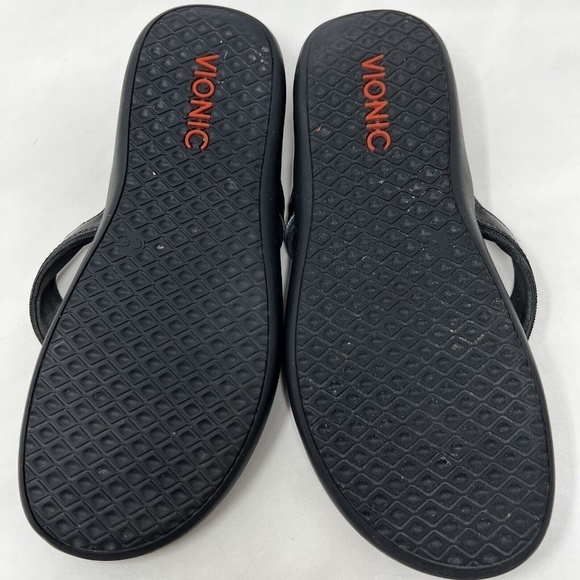 Vionic Tide II Womens size 9 Black Toe Post Sandal flip flops - Picture 9 of 11